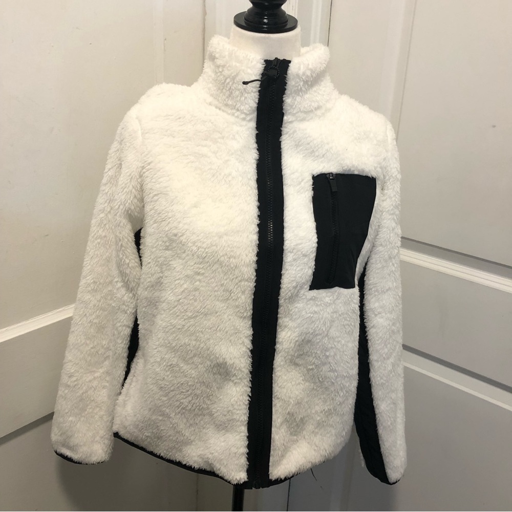 Calvin Klein performance NWT ladies soft fleece teddy full zip sweater size lg